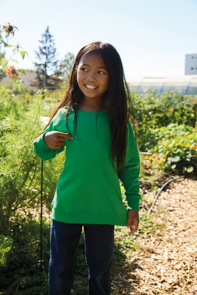 Lasten collegepaita, Reilun kaupan puuvilla, 300g