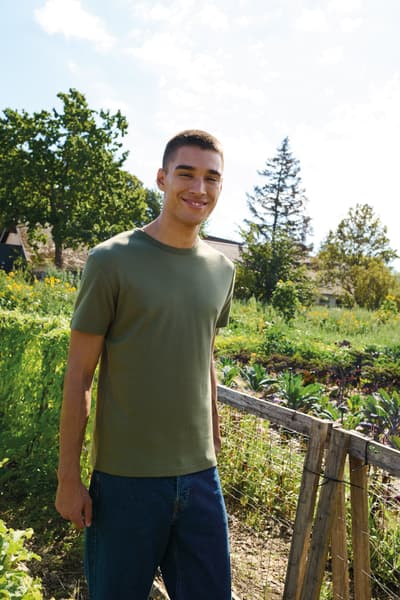 Miesten interlock-t-paita, Reilun kaupan puuvilla, 220g