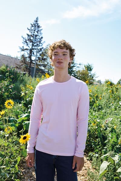 Miesten pitkähihainen t-paita, Reilun kaupan puuvilla, 155g