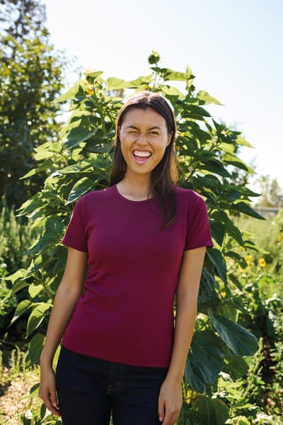 Naisten interlock-t-paita, Reilun kaupan puuvilla, 220g