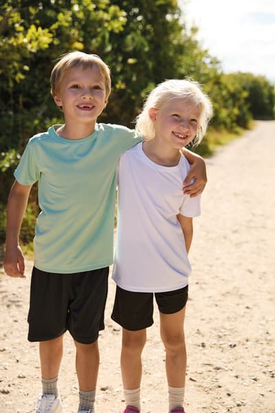 Lasten funktionaalinen t-paita, kierrätysmateriaali, 155g