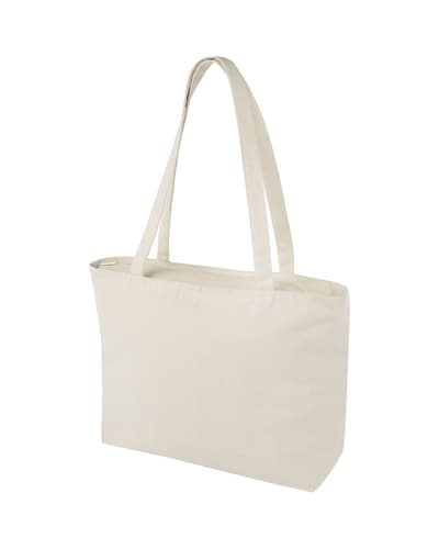 Ningbo-kauppakassi vetoketjulla, puuvilla 320 g/m² 15 L