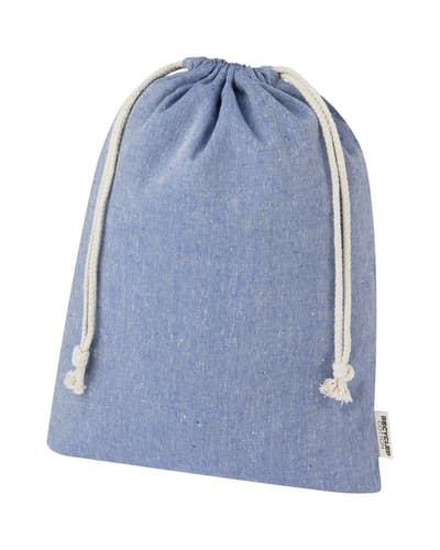 Pheebs 150 g/m² GRS-kierrätetystä puuvillasta valmistettu iso lahjapussi 4 l