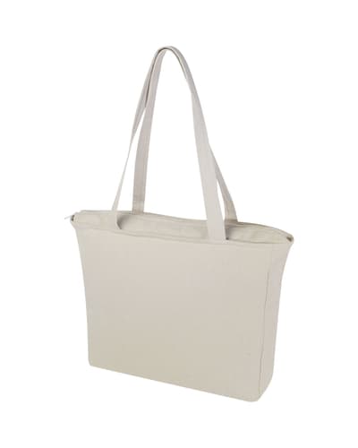 Weekender-kangaskassi vetoketjulla, kierrätyspuuvilla 500 g/m² 21 L