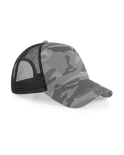 Beechfield Camo snapback trucker-lippis