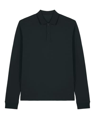 Unisex pitkähihainen pikeepaita luomupuuvilla – packshot