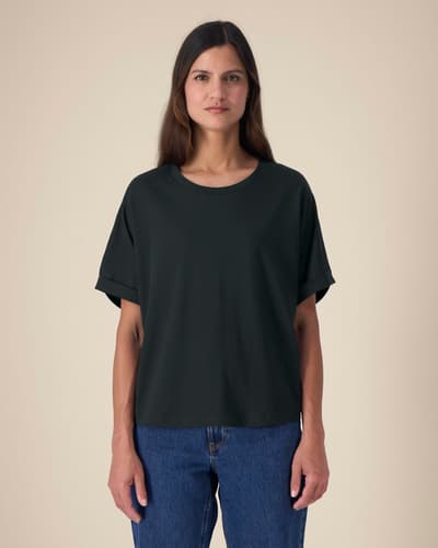 Naisten t-paita luomupuuvilla 155g (oversized)