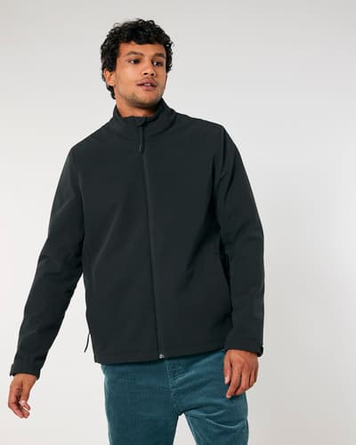 Miesten softshell-takki, kierrätyspolyesteri, 342g (medium fit)