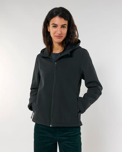 Naisten softshell-takki, kierrätyspolyesteri, 342g (medium fit)