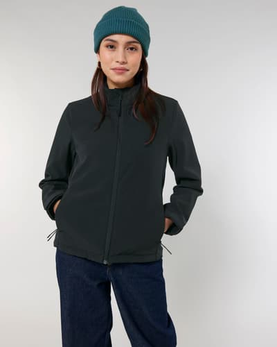 Naisten softshell-takki, kierrätyspolyesteri, 342g (medium fit)