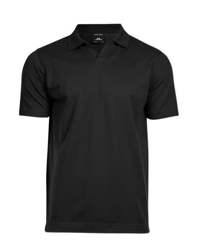 Luxury Stretch V-Neck Pikeepaita, orgaaninen puuvilla & elastaani, 215g – packshot