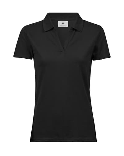 Luxury Stretch V-Neck Pikeepaita Ladies, orgaaninen puuvilla & elastaani, 215g – packshot