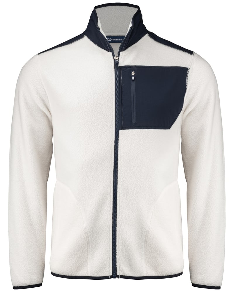 Cutter & Buck Cascade Sherpa miesten fleecetakki kierrätetty – Studio edestä