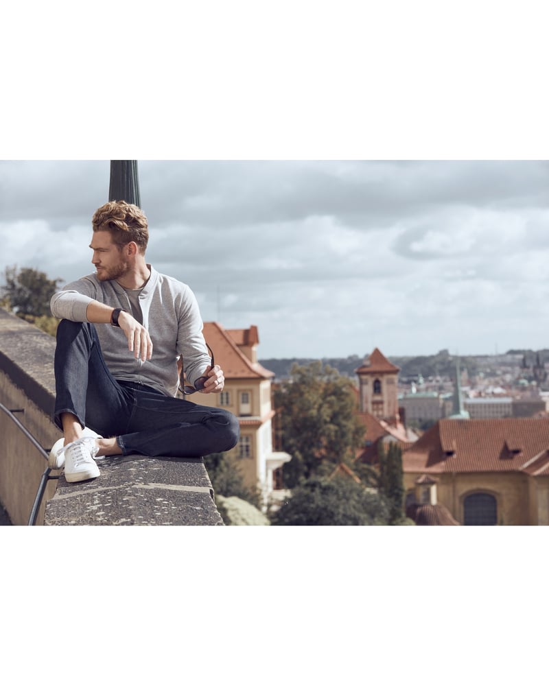 Clique Premium OC Cardigan miesten collegetakki – Packshot edestä