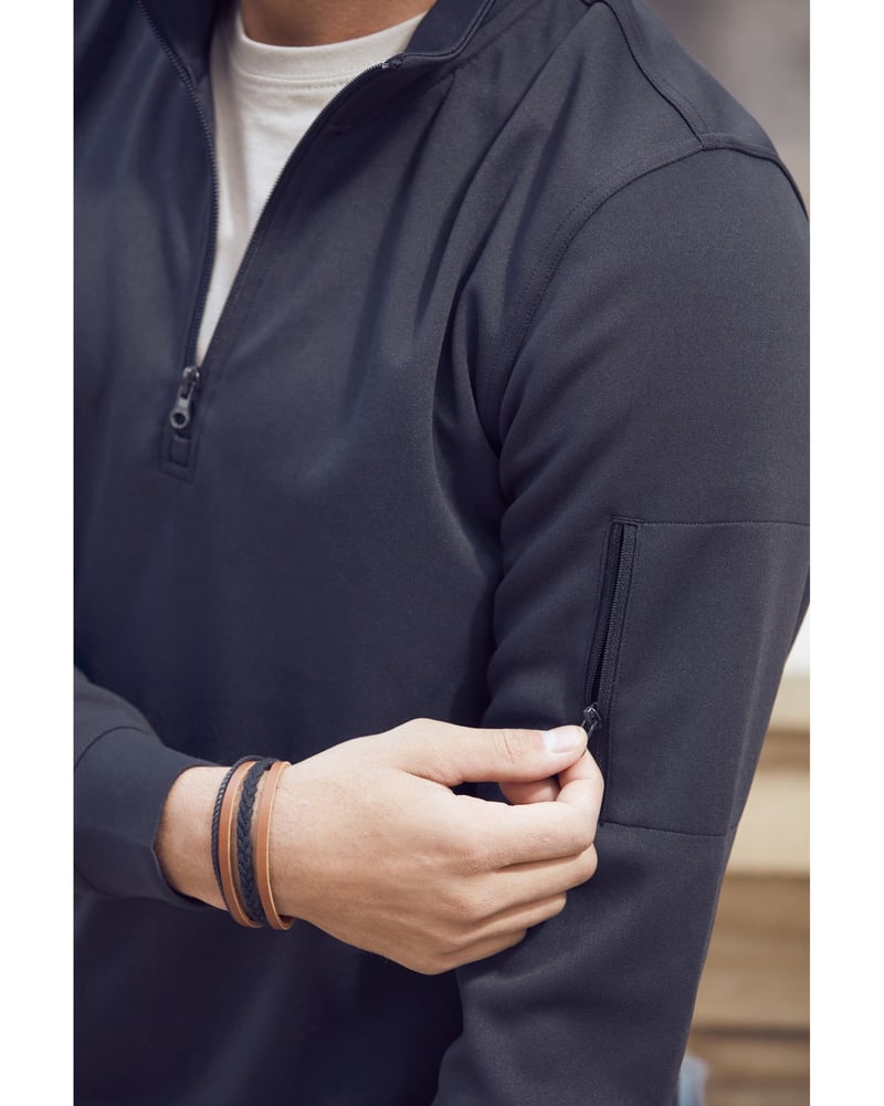 Clique Basic Active Half Zip miesten collegepaita – Packshot takaa