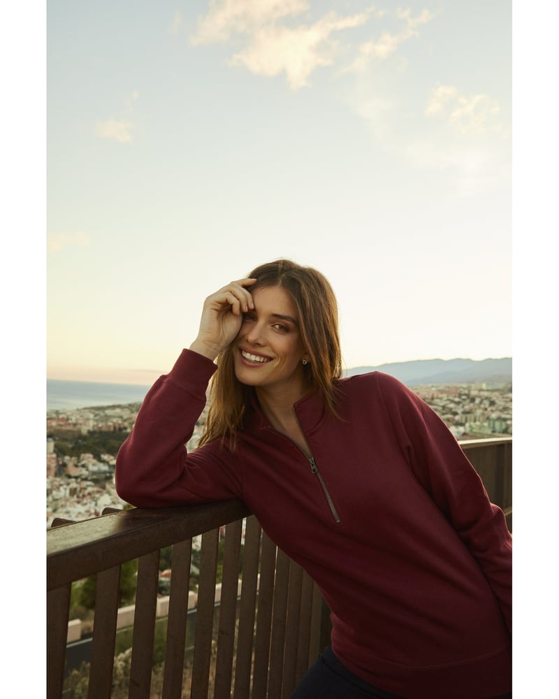 Clique Basic Half Zip miesten collegepaita – Packshot takaa