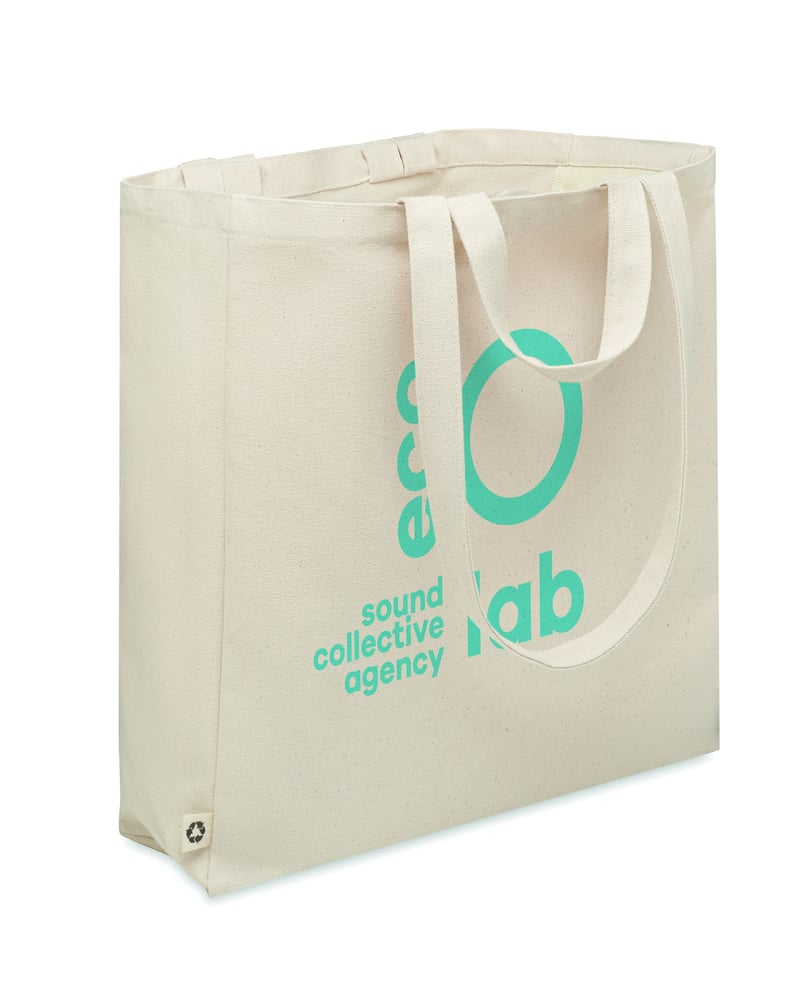 Kangaskassi kierrätyspolyesteri – Packshot takaa