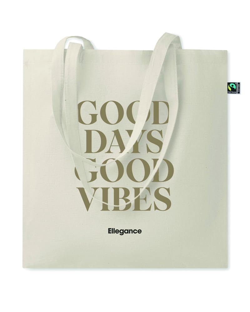 Kangaskassi Reilun kaupan puuvilla 140 g/m² – Packshot edestä