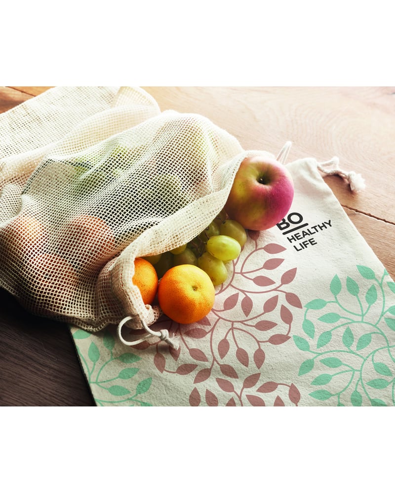 Hedelmäpussi puuvilla 140 g/m² – Packshot takaa