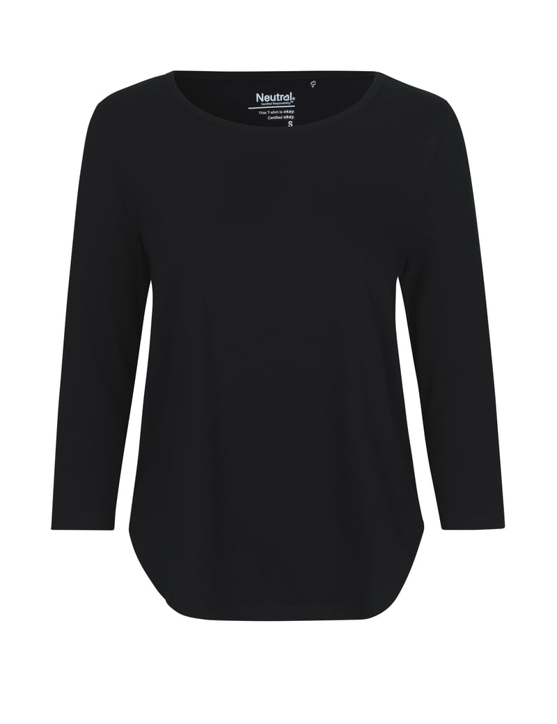 Naisten 3/4-hihainen t-paita, Reilun kaupan puuvilla, 155g – Studio takaa