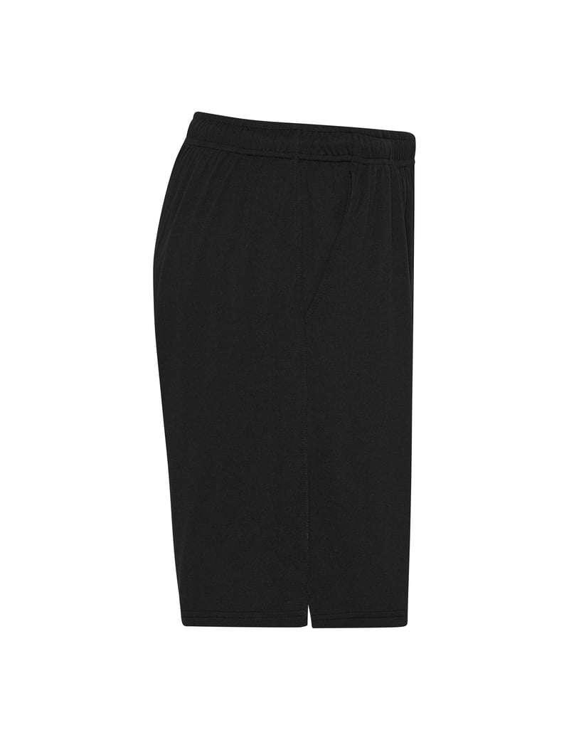 Unisex shortsit, kierrätyspolyesteri, 155g – Packshot edestä