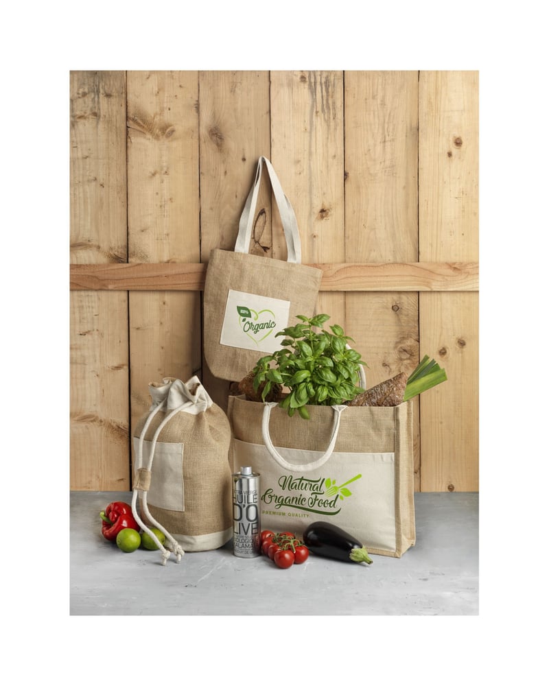 Mumbay juuttikassi etutaskulla 18 l – Packshot edestä