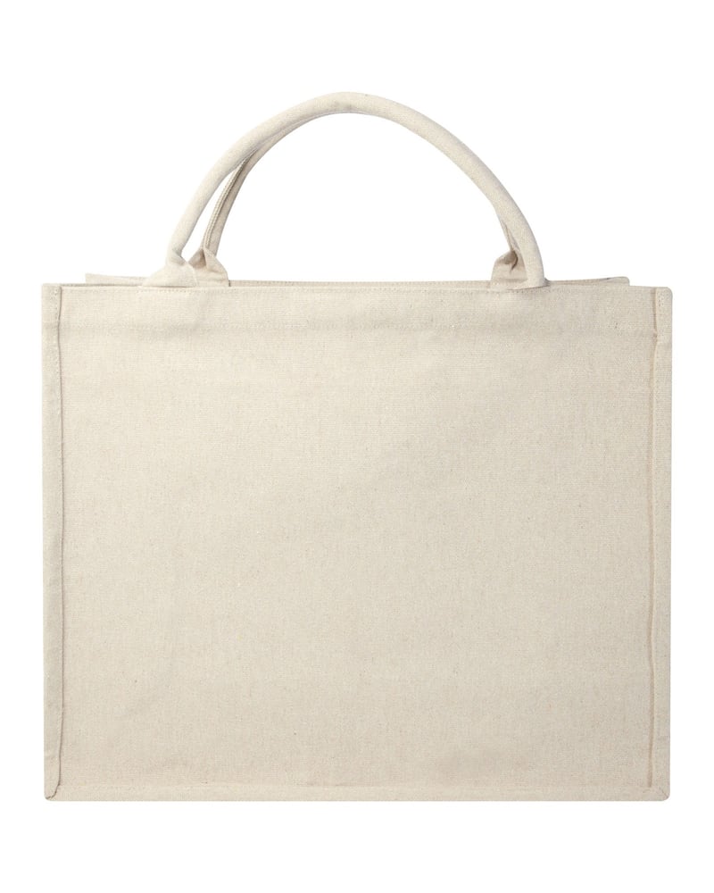 Page-kangaskassi kierrätyspuuvilla 500 g/m² 26 L – Studio edestä