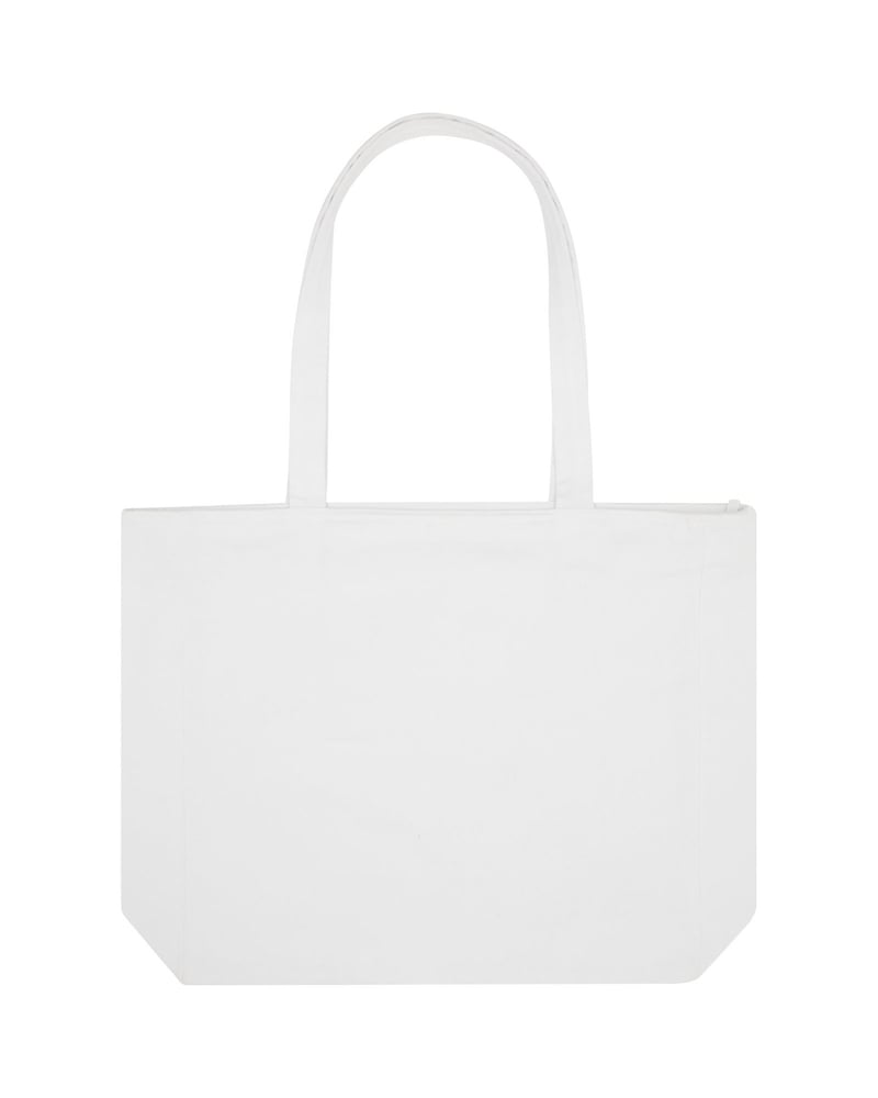 Weekender-kangaskassi vetoketjulla, kierrätyspuuvilla 500 g/m² 21 L – Packshot edestä