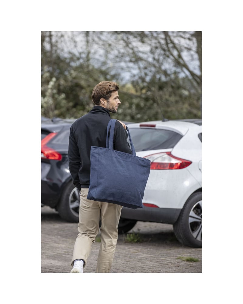 Weekender-kangaskassi vetoketjulla, kierrätyspuuvilla 500 g/m² 21 L – kuva 5