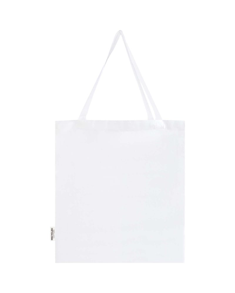 Madras 140 g/m² GRS-kierrätetystä puuvillasta valmistettu kassi levikkeillä 12L – Studio edestä