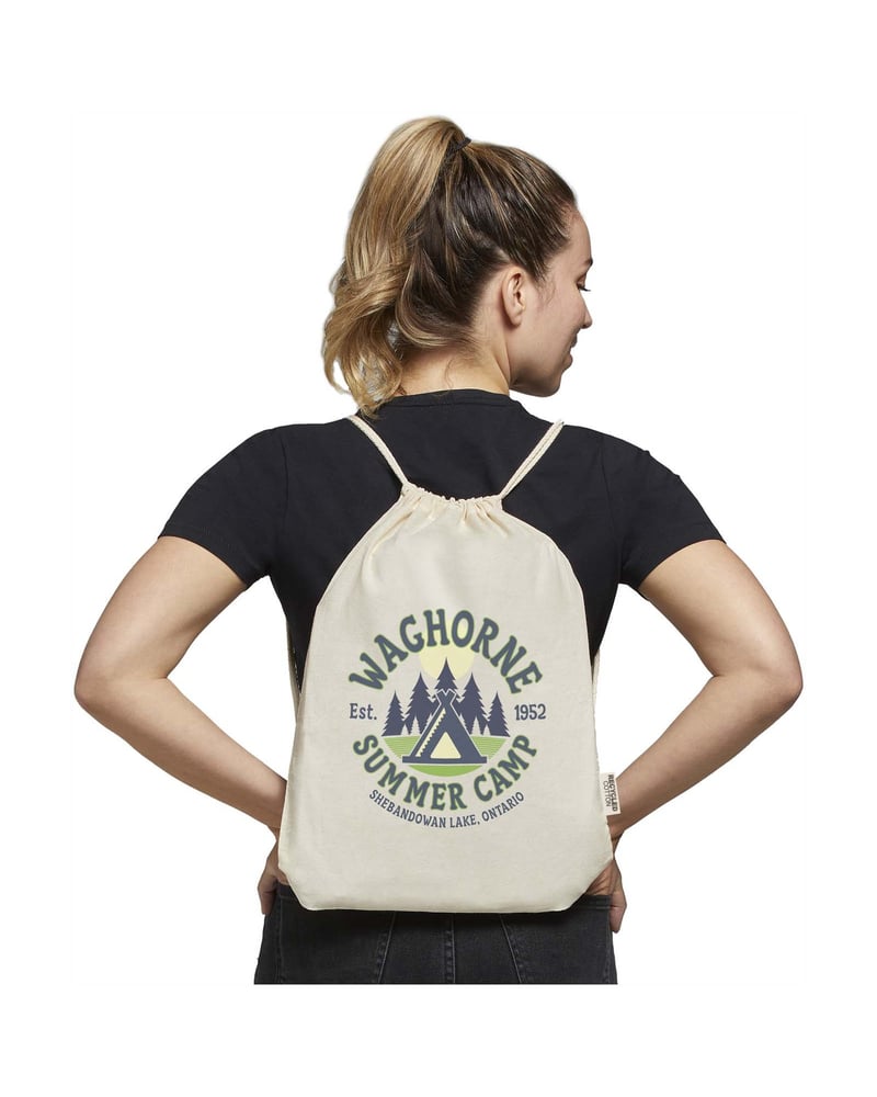 Oregon 140 g/m² GRS-kierrätetystä puuvillasta valmistettu narureppu – Packshot takaa