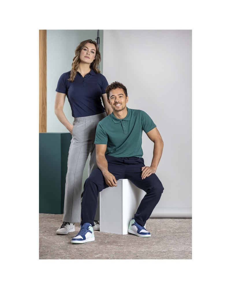 Elevate Helios miesten BCI-puuvilla pikeepaita – Packshot takaa