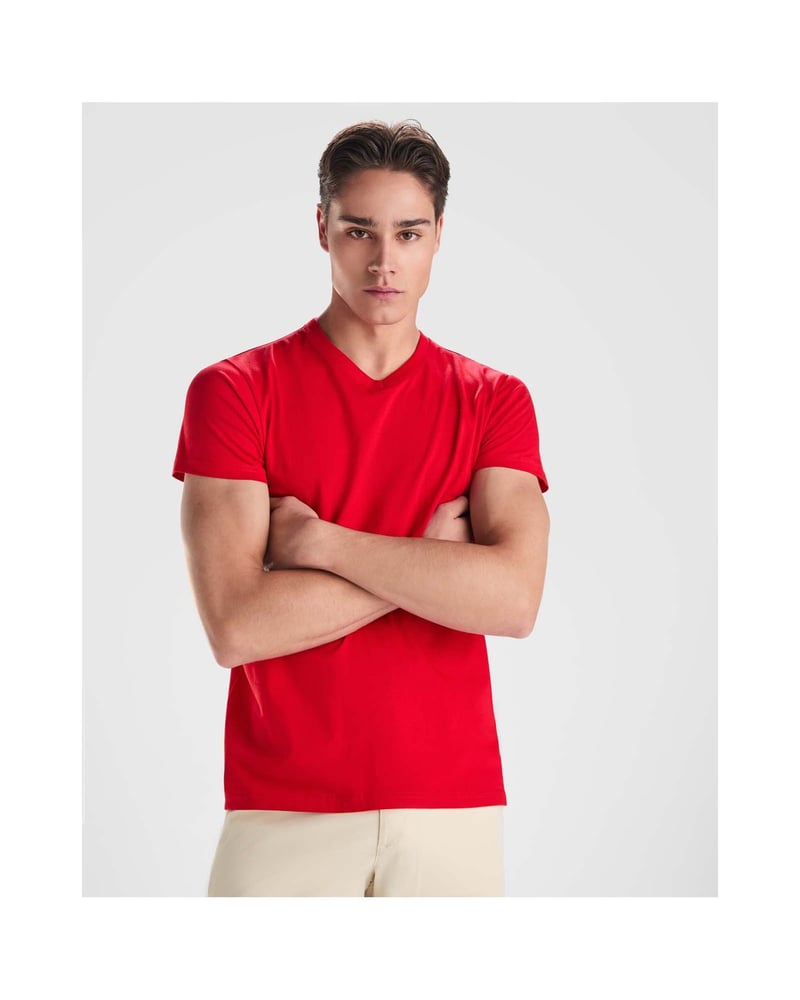 Roly Samoyedo miesten t-paita v-kaula-aukolla – Packshot takaa