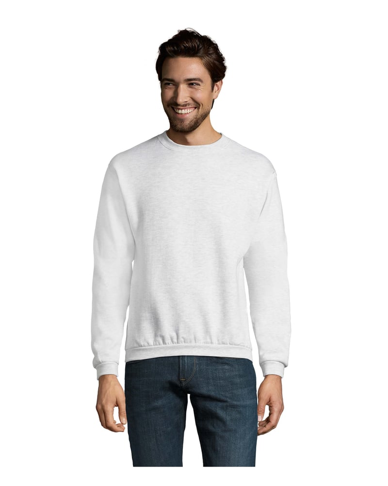 Miesten collegepaita kierrätyspolyesteri 260 g — Sol's Spider – Studio edestä