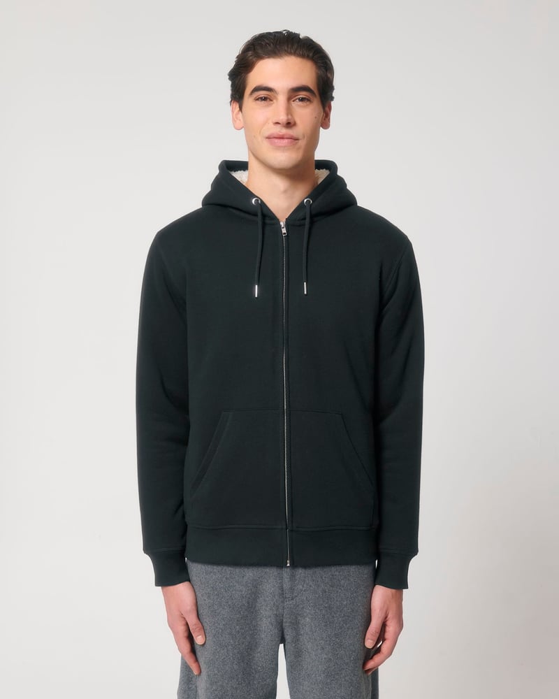 Stanley/Stella Hygger Sherpa unisex vetoketjuhuppari, medium fit, 300 g – Studio takaa