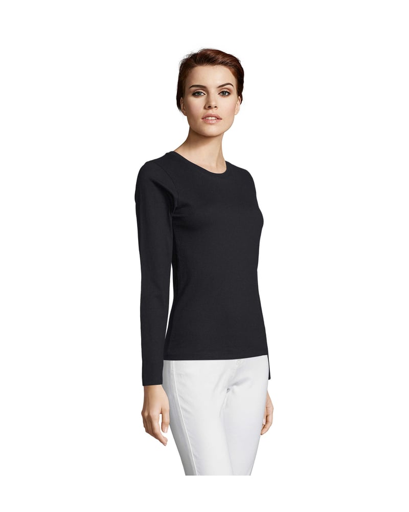 Naisten t-paita puuvilla 190 g — Sol's Imperial Lsl – Packshot edestä