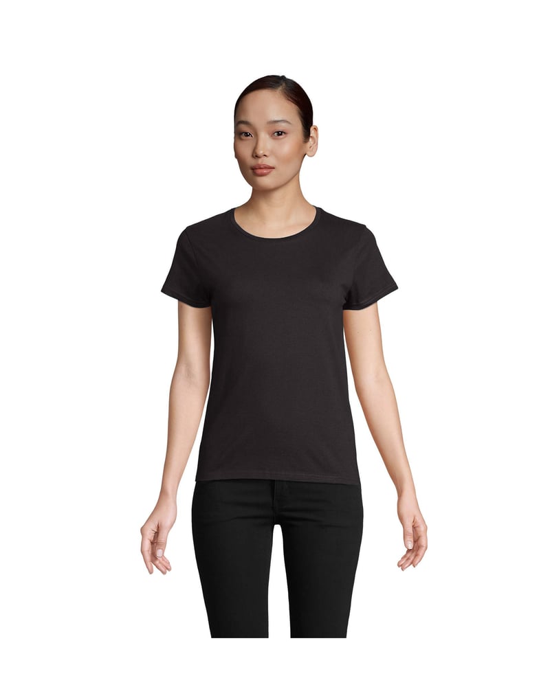 Naisten t-paita luomupuuvilla 150 g — Sol's Crusader – Studio edestä