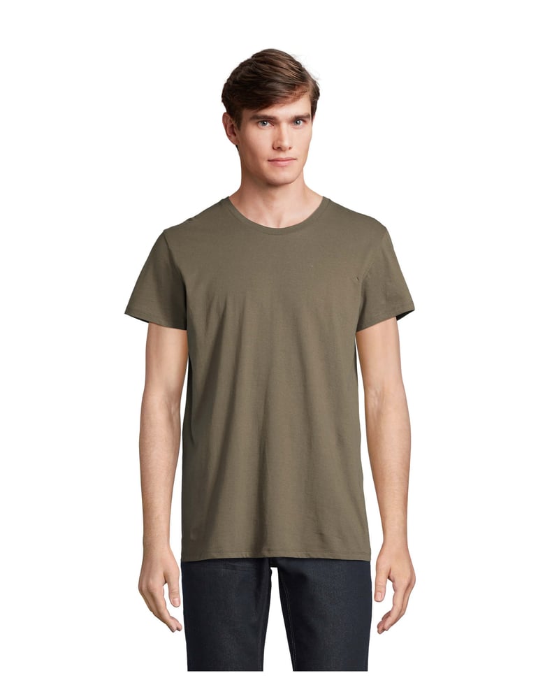 Unisex t-paita kierrätyspuuvilla 150 g — Sol's Re Crusader – Studio edestä