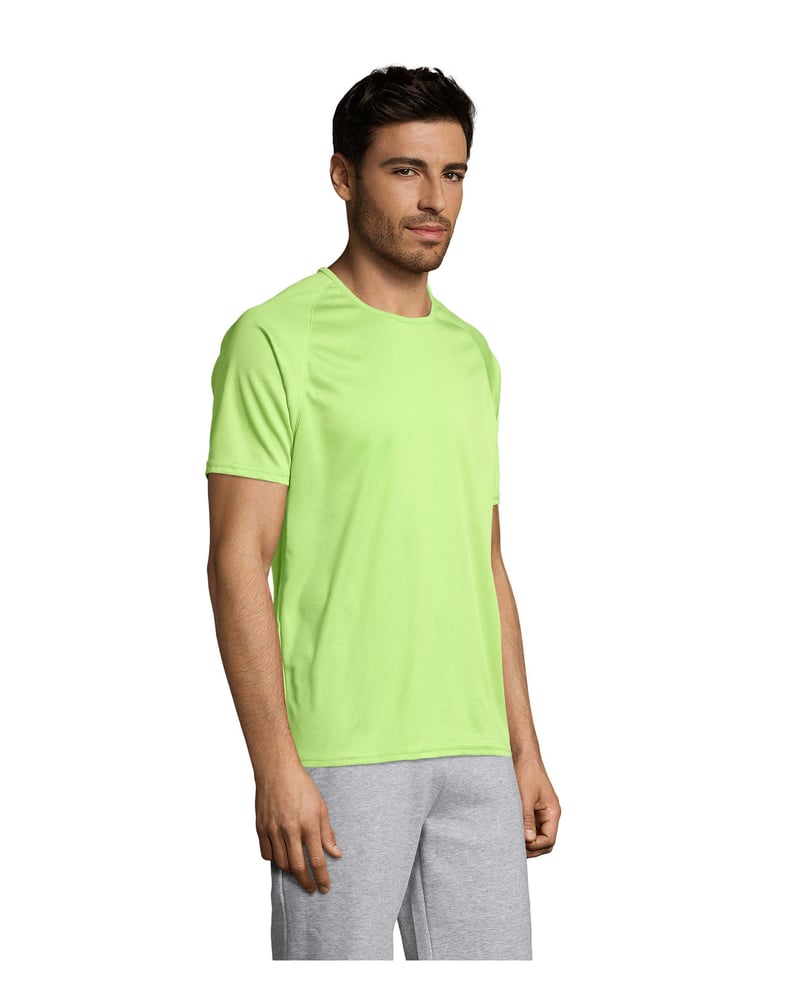 Unisex t-paita polyesteri 140 g — Sol's Sporty – Packshot edestä