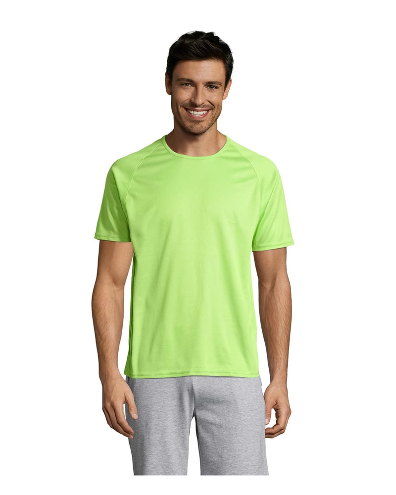 Unisex t-paita polyesteri 140 g — Sol's Sporty – Studio edestä