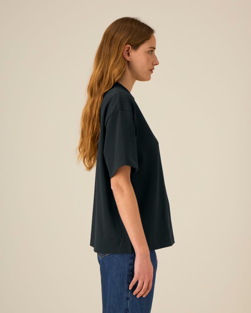 Stanley/Stella Asher unisex t-paita, oversized, 280 g – Studio edestä