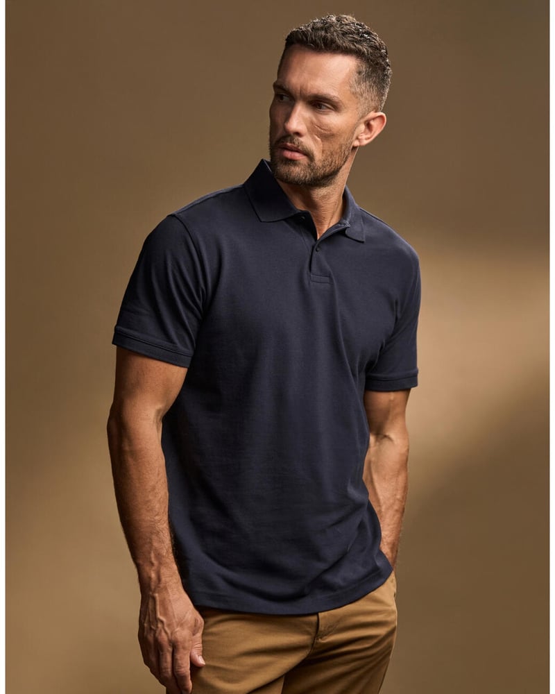 Tee Jays Heavy Polo miesten pikeepaita – Packshot takaa