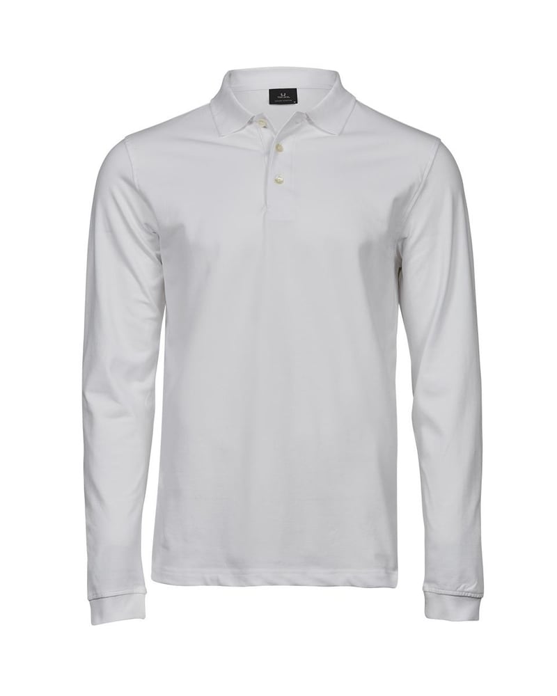 Tee Jays Luxury Stretch Long Sleeve Polo miesten pikeepaita – Studio edestä