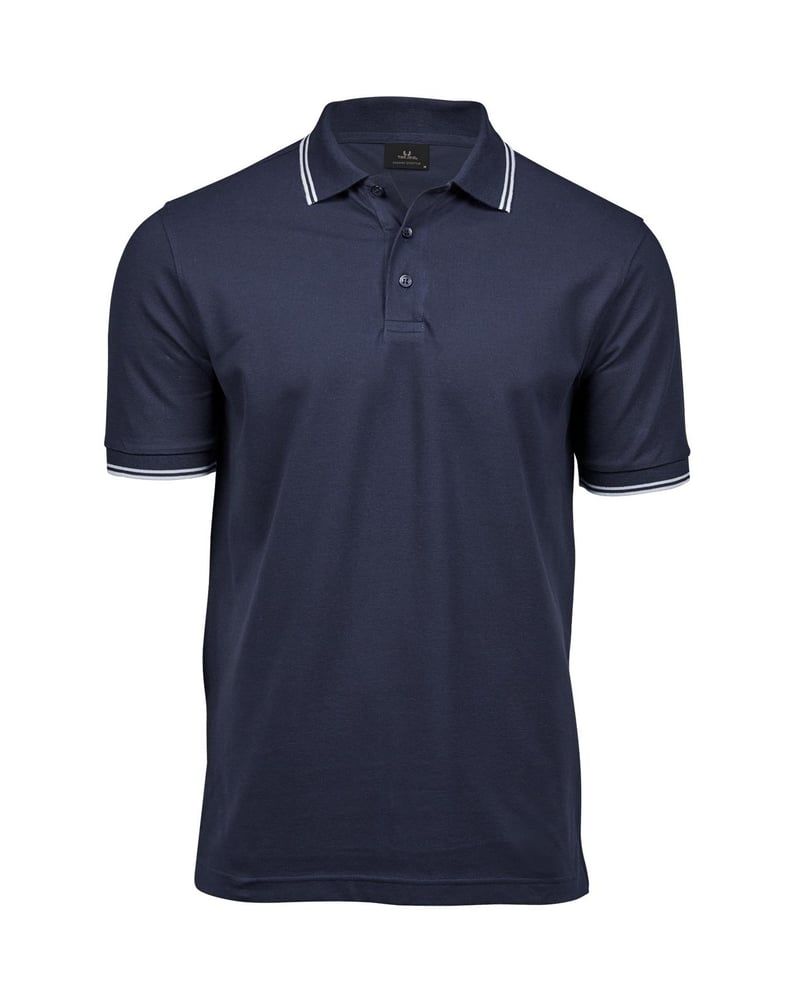 Tee Jays Luxury Stripe Stretch Polo miesten pikeepaita – Studio edestä