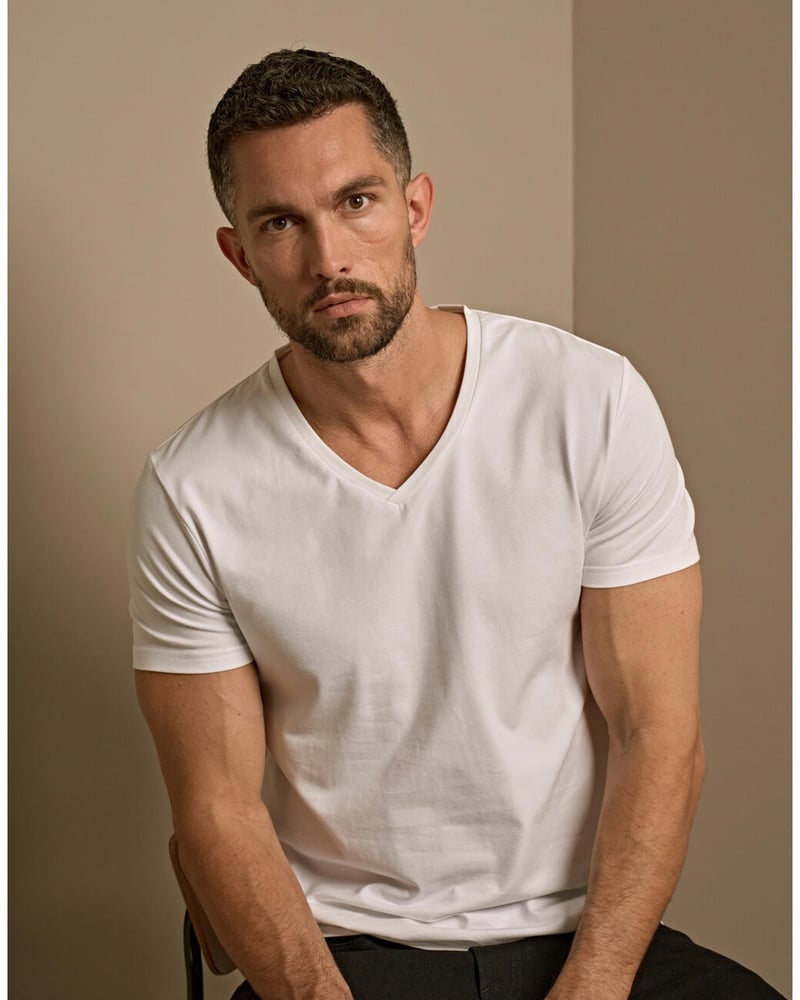 Tee Jays Stretch V-Neck Tee miesten t-paita – kuva 5