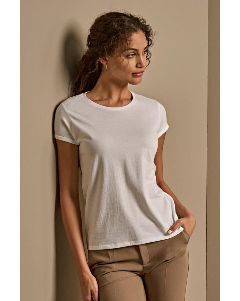 Tee Jays Roll-Up Tee naisten t-paita – Packshot takaa