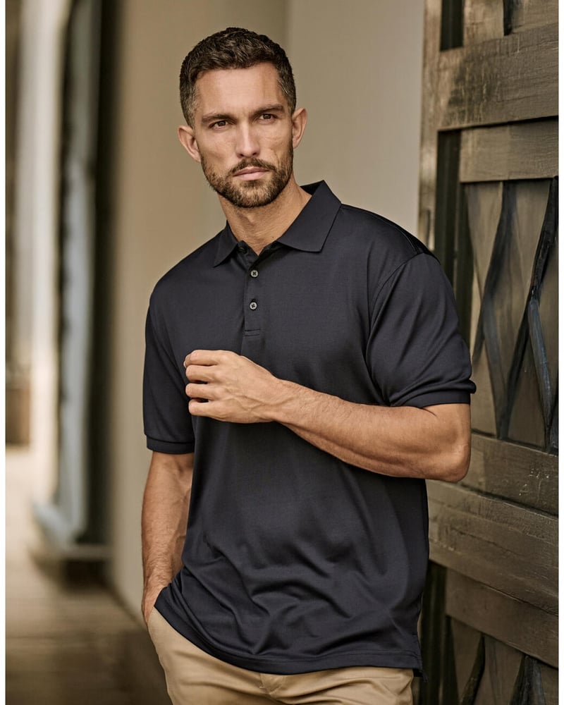 Tee Jays Club Polo miesten pikeepaita – Packshot takaa