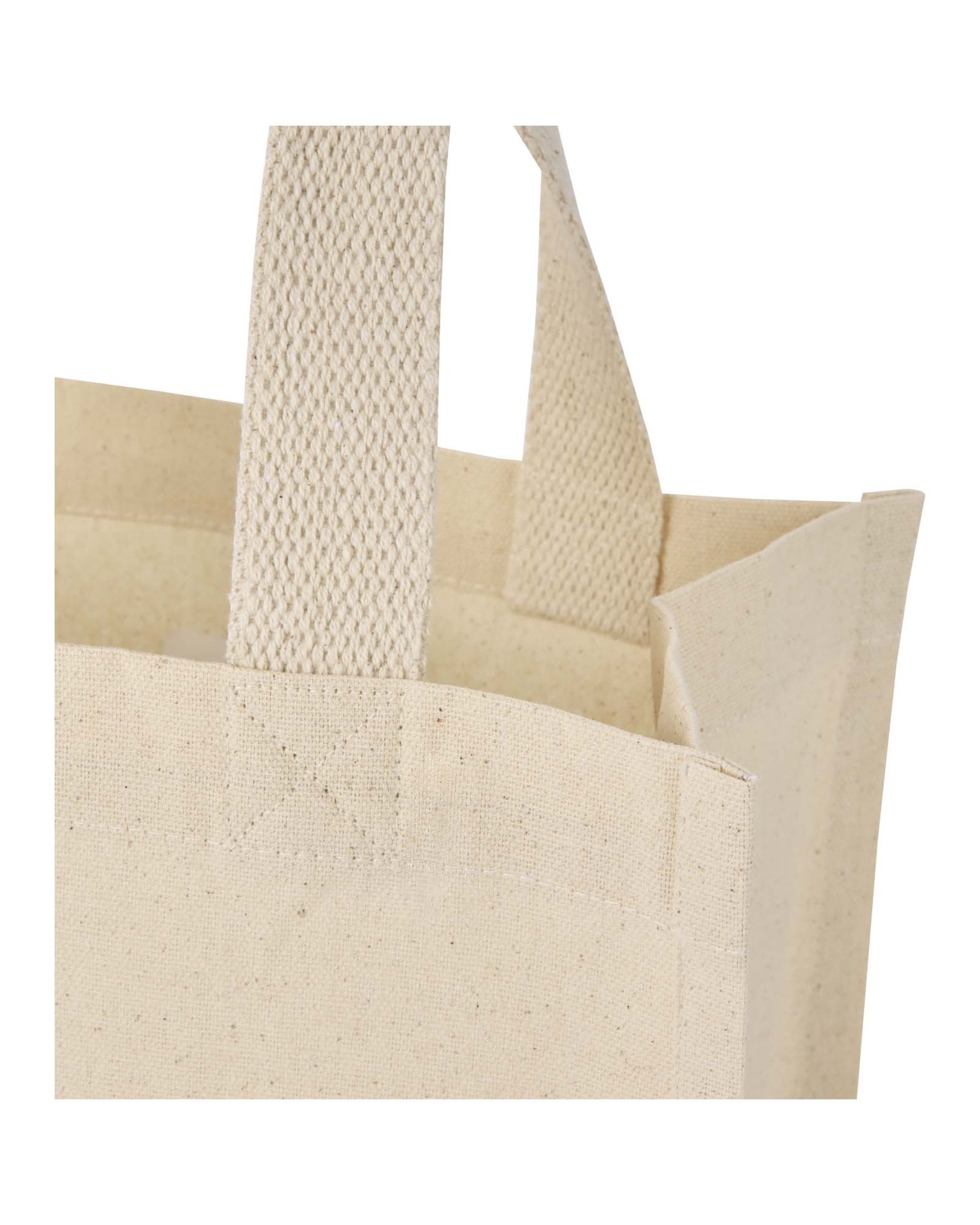 Odessa 220 g/m²:n GRS-kierrätetystä puuvillasta valmistettu minikassi vahvikkeilla 9 litraa