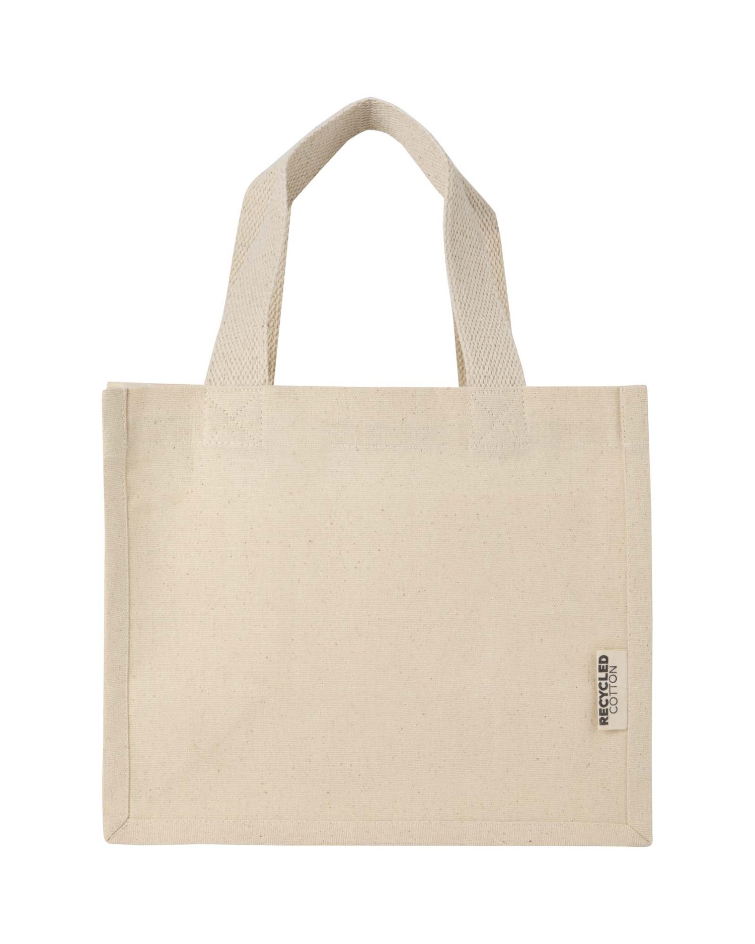 Odessa 220 g/m²:n GRS-kierrätetystä puuvillasta valmistettu minikassi vahvikkeilla 9 litraa