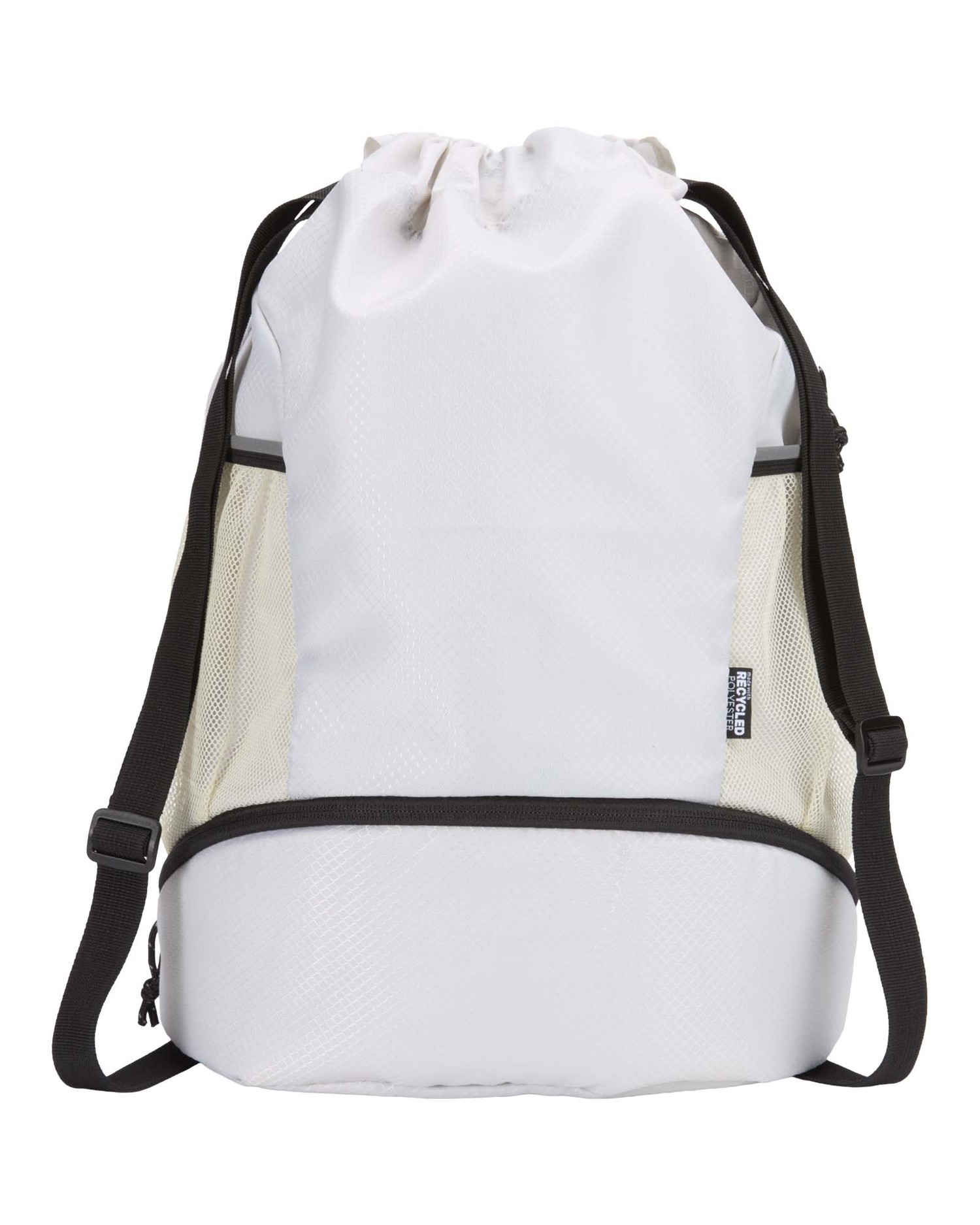 Nomad 18 litran GRS-kierrätetystä materiaalista valmistettu, kiristysnyörillä varustettu urheilukassi alalokerolla